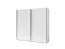 Armoire à portes coulissantes / Penderie Lamia, Couleur : Blanc - dimensions : 207 x 150 x 62 cm (h x l x p)