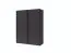 Armoire à portes coulissantes / Penderie Nikea, couleur : graphite - dimensions : 198 x 150 x 60 cm (h x l x p)