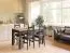 Table de salle à manger bicolore Temerin 35 extensible avec 4 chaises en bois massif, Chêne artisan / Noir mat, robuste et durable, couleurs agréables