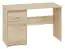 Bureau Mochis 10, couleur : chêne Sonoma clair incluant 3 inserts couleur - Dimensions : 76 x 120 x 55 cm (H x L x P), avec 1 porte, 1 tiroir et 2 compartiments
