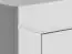 Armoire à portes battantes / Penderie Sastamala 01, Couleur : Gris argenté - Dimensions : 201 x 127 x 52 cm (h x l x p), avec 3 portes et 5 compartiments