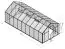Serre - Serre Rucola XL18, parois : verre trempé 4 mm, toit : 6 mm HKP multiparois, surface au sol : 18,6 m² - Dimensions : 640 x 290 cm (lo x la)