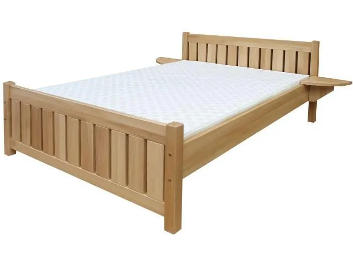 Bois massif Lit Hêtre 160 x 200 cm Naturel avec sommier à lattes Abbildung
