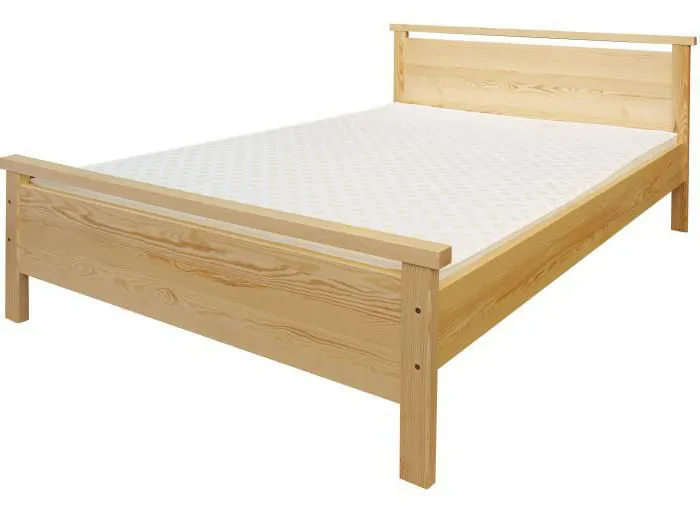 Pin Bois massif Lit 180 x 200 cm Naturel Abbildung