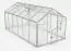Serre - Serre Radicchio L10, parois : verre trempé 4 mm, toit : 6 mm HKP multiparois, surface au sol : 9,50 m² - Dimensions : 430 x 220 cm (lo x la)