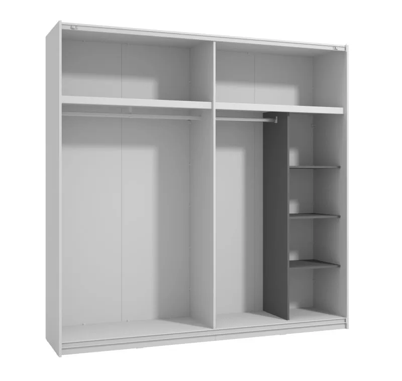 Étagère fonctionnelle pour armoires à portes coulissantes, Gris graphite, dimensions : 159,5 x 48 x 41,5 cm, pour armoires de 220 cm de large