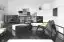 Chambre d'adolescents - étagère suspendue / étagère murale Marincho 95, couleur : noir / blanc - Dimensions : 53 x 53 x 32 cm (h x l x p)