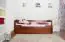 Lit d'enfant / lit junior "Easy Premium Line" K1/h/s incl. 2ème couchette et 2 panneaux de recouvrement, 90 x 200 cm hêtre massif couleur cerisier