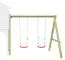 Balançoire double 02 pour maison d'enfants - Dimensions : 240 x 190 cm (L x l)