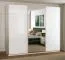 Armoire à portes coulissantes Palanka 02 | 3 portes dont 1 miroir | Blanc & blanc brillant | 224 x 262,5 x 62,5 cm