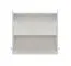 Armoire suspendue Kunja 02, Couleur : Blanc / Blanc brillant, Poignées : Argent, deux portes, protection des bords ABS, deux compartiments, dimensions : 57 x 60 x 30 cm, pour cuisine