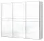 Armoire de vestiaire Blanc brillant, Dimensions: 224 x 272 x 61 cm (H x L x P)