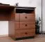 Bureau Mojokerto 06, couleur : noyer / noir - dimensions : 77 x 160 x 60 cm (h x l x p)