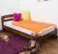 Lit pour enfant 90 x 200 cm | Bois massif: Pin | Laqué Noisette | incl. sommier à lattes Abbildung