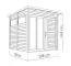 Maison de jardin 2,46 x 2,65 mètres (incl. toit) | Laissé naturel | incl. plancher Abbildung