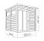 Bois-Abri de jardin 2,46 x 2,65 mètres (incl. toit) | Laissé naturel | Abbildung