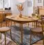 Table de salle à manger à ralonge Wellsford 55, chêne sauvage massif huilé - Dimensions : 160-205 x 90 cm (l x p)
