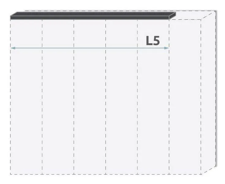 Cadre supérieur pour armoire à portes battantes / Penderie Faleasiu et modules d'extension, Couleur : Blanc - largeur : 227 cm