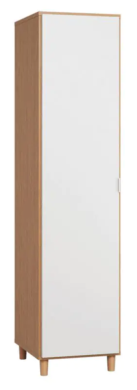 Armoire à portes battantes / armoire Arbolita 16, couleur : chêne / blanc - Dimensions : 195 x 47 x 57 cm (H x L x P)