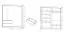 Armoire au design moderne Kirkdale 01, couleur : blanc / Chêne de Sonoma - Dimensions : 214 x 204 x 62 cm (h x l x p), avec grand espace de rangement