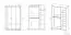 Armoire à portes battantes / Penderie Orivesi 03, Couleur : Blanc - Dimensions : 201 x 127 x 57 cm (h x l x p), avec 3 portes et 5 compartiments