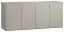 Commode Bentos 04, couleur : gris - Dimensions : 70 x 160 x 47 cm (h x l x p)