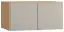 Élément pour armoire à deux portes Nanez 13, couleur : chêne / gris - Dimensions : 45 x 93 x 57 cm (H x L x P)