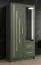 Armoire exceptionnelle à cinq casiers Similaun 39, Couleur : Vert - Dimensions : 202 x 103 x 40 cm (h x l x p), avec deux tiroirs et une tringle à vêtements