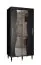 Armoire avec deux barres de penderie Jotunheimen 182, couleur : noir - dimensions : 208 x 100,5 x 62 cm (h x l x p)
