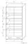 Vitrine Kavieng 07, couleur : chêne / blanc - Dimensions : 200 x 100 x 40 cm (H x L x P)
