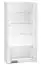 Vitrine Sydfalster 01, couleur : Blanc / Blanc brillant - Dimensions : 191 x 87 x 41 cm (H x L x P), avec 4 portes et 5 compartiments
