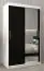 120 cm de large Armoire à portes coulissantes avec 2 portes | 5 casiers | 2 tringles à vêtements | Couleur: Blanc / Noir Abbildung