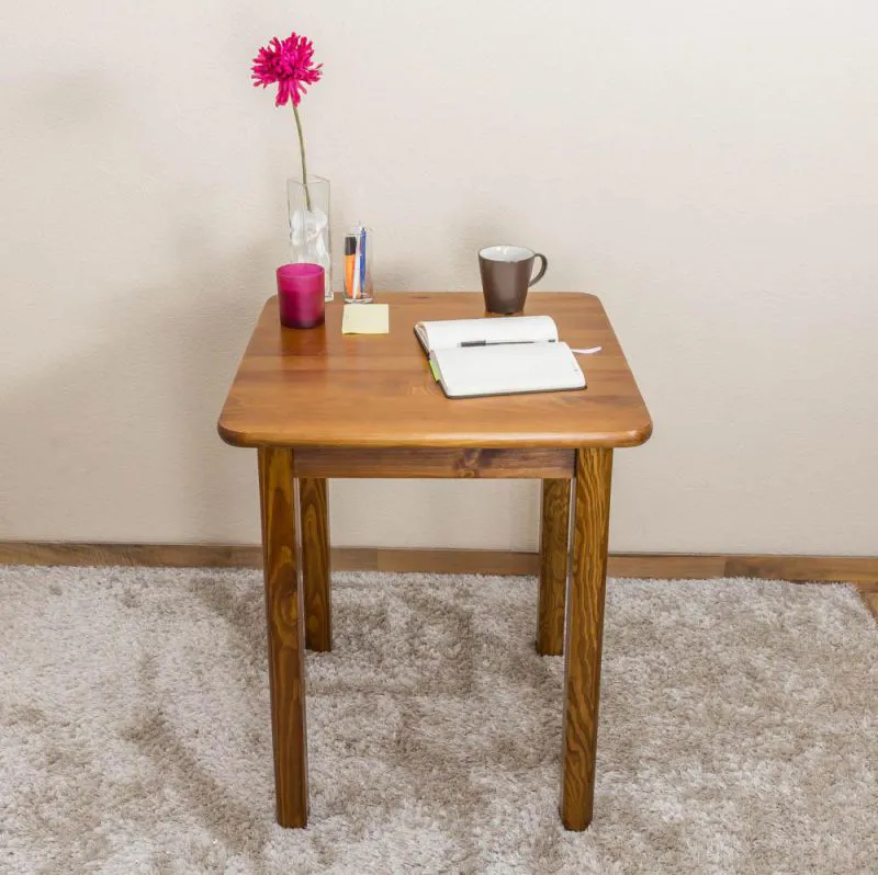 Bois massif Table 60x60 cm Pin, Couleur: Chêne Abbildung