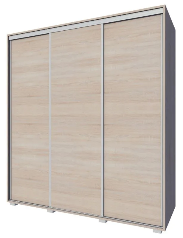 Armoire à portes coulissantes Rabaul 41 | Sonoma chêne | 210 x 180 x 60 cm | Grand espace de rangement