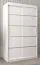 Armoire à portes coulissantes Jan 02A | Blanc mat | 200 x 120 x 62 cm | Rangement fonctionnel