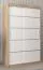 Armoire à portes coulissantes / Penderie Jan 02A, Couleur : Chêne de Sonoma / Blanc mat - Dimensions : 200 x 120 x 62 cm ( H x L x P)