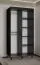 Armoire étroite avec deux barres de penderie Jotunheimen 266, couleur : noir - Dimensions : 208 x 100,5 x 62 cm (H x L x P)