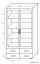 Vitrine Garut 12, couleur : Chêne de Sonoma - Dimensions : 194 x 100 x 40 cm (H x L x P)