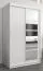 Armoire penderie à portes coulissantes Aizkorri 02A avec miroir | Blanc mat | 200 x 120 x 62 cm