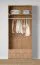 Ensemble d'armoires pour dressing - Ensemble B Aarwangen / Couleur : Chêne Piccini / Dimensions : 308,5 x 55 x 234 cm / Armoire ouverte / 3 tringles à vêtements / Pour chambre à coucher