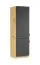 Armoire encastrable pour réfrigérateur / 2 portes / Chêne Artisan / Gris / 60 x 57,8 x 211,9 cm / Ouverture par simple pression / 2 Poignées métalliques / Bords protégés par de l'ABS / Matterhorn 21