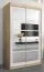 Armoire penderie à portes coulissantes Aizkorri 02B avec miroir | Chêne Sonoma / blanc mat | 200 x 120 x 62 cm