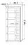 Vitrine Madryn 04 | Chêne Sonoma & Blanc | 195 x 80 x 40 cm | Design moderne, grande capacité