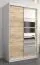 120 cm de large Armoire avec 5 casiers et 2 portes | Couleur: Chêne Sonoma / Blanc Abbildung