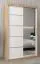 120 cm de large Armoire à portes coulissantes avec 2 portes | 5 casiers | 2 tringles à vêtements | Couleur: Chêne Sonoma  / Blanc Abbildung