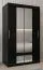 120 cm de large Armoire à portes coulissantes avec 2 portes | 5 casiers | 2 tringles à vêtements | Couleur: Noir Abbildung