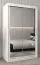 120 cm de large Armoire à portes coulissantes avec 2 portes | 5 casiers | 2 tringles à vêtements | Couleur: Blanc Abbildung
