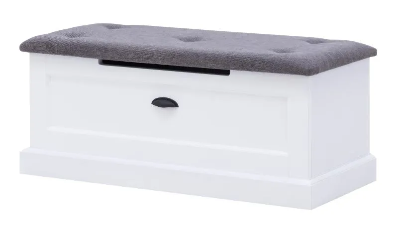 Coffre Rasina 31, couleur : blanc - Dimensions : 40 x 100 x 42 cm (h x l x p)