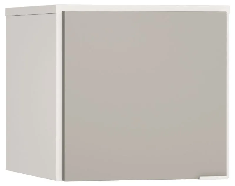 Attache pour armoire à une porte Bellaco 37, couleur : blanc / gris - Dimensions : 45 x 47 x 57 cm (H x L x P)