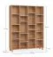 Bibliothèque / Large / Couleur : Beige / Étagère très stable même sous charge / Dimensions : 148,5 x 38 x 194 cm / 20 compartiments / Pieds : Métal